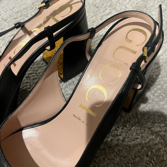 GUCCI MID-HEEL SLINGBACK WITH HORSEBIT - Picture 14 of 16